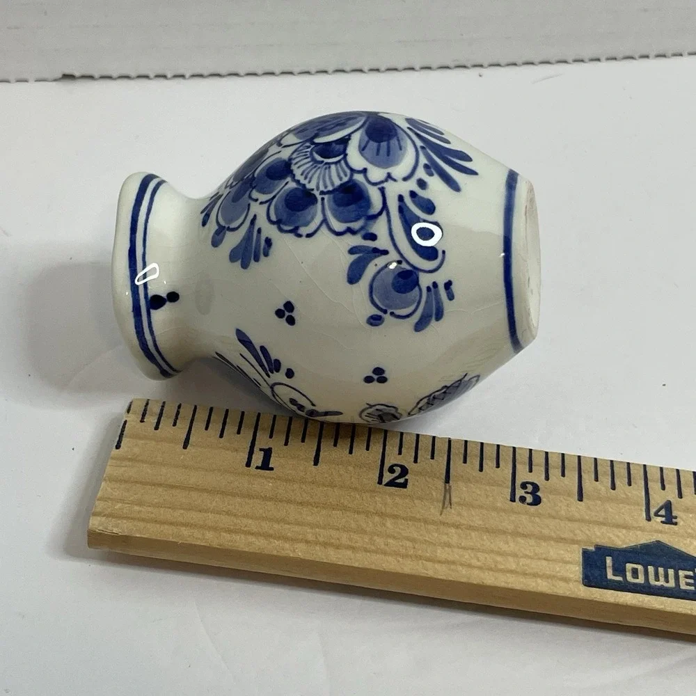Vintage De Delftse Mini-Pitcher Creamer Delft Pottery Three Stars D.P. Holland